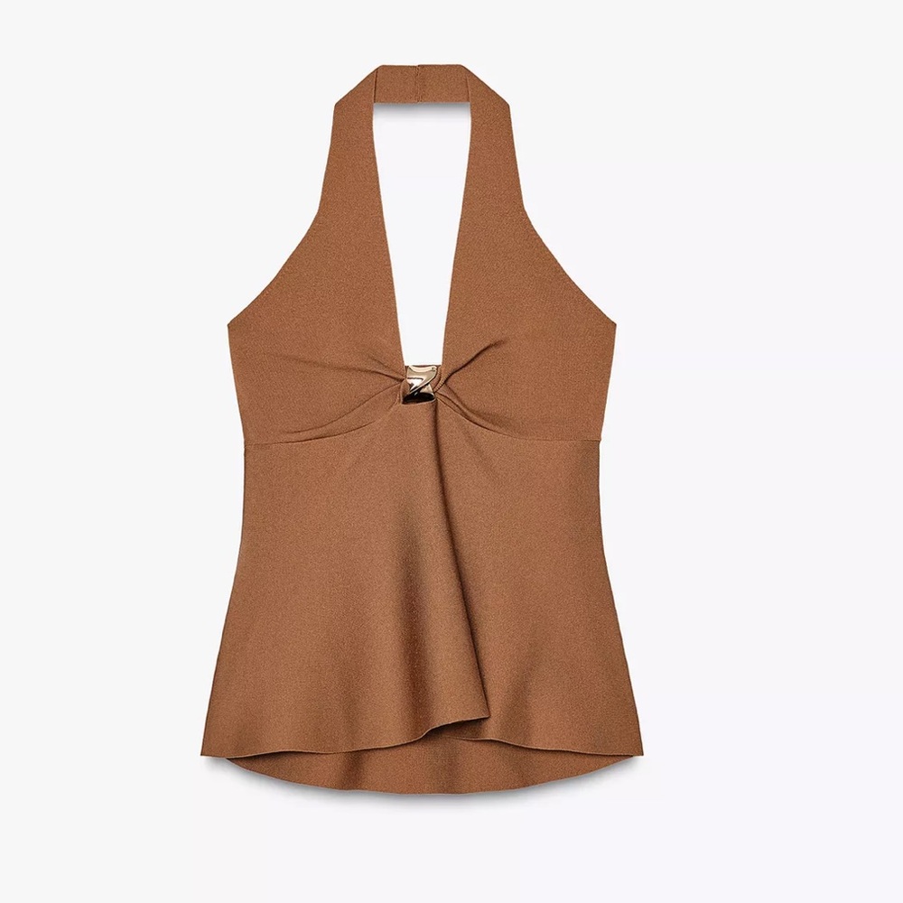 Halter top with gold